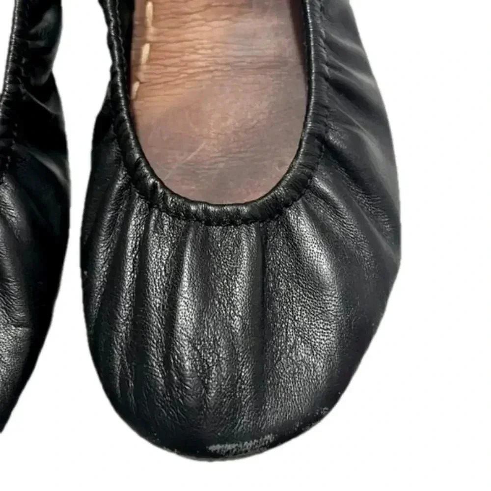 Imperfect Tieks ballet flats classic Italian leather black ballet‎ flats size 9 - Picture 9 of 13